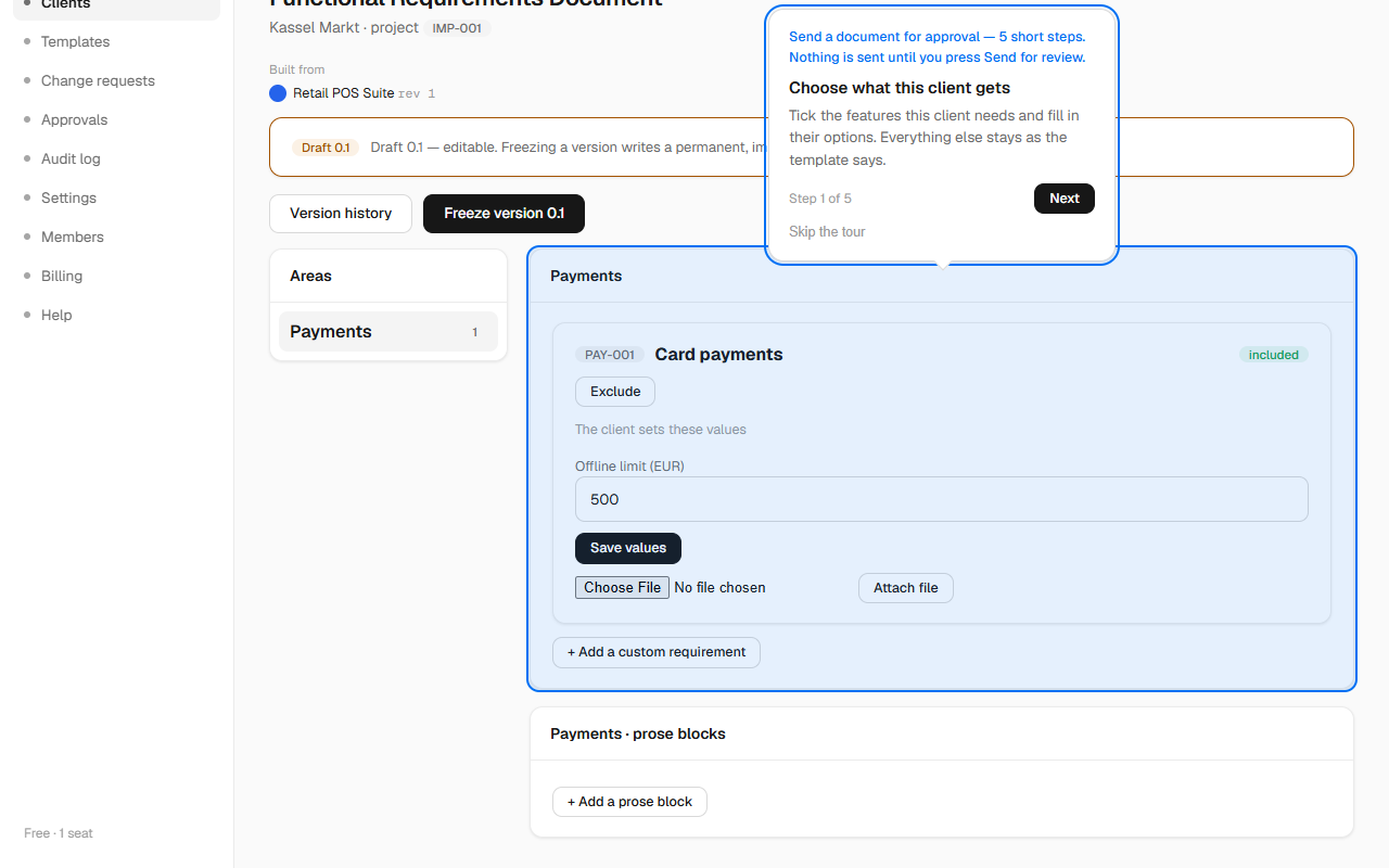 Send a document for approval