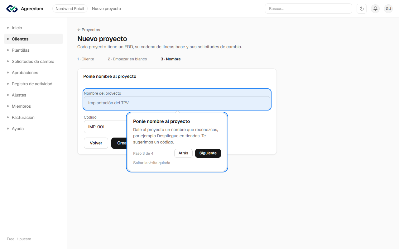Ponle nombre al proyecto