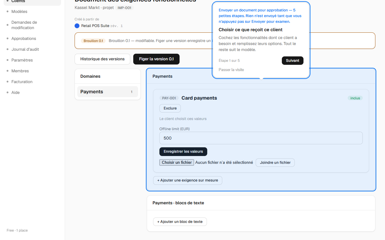 Envoyer un document pour approbation