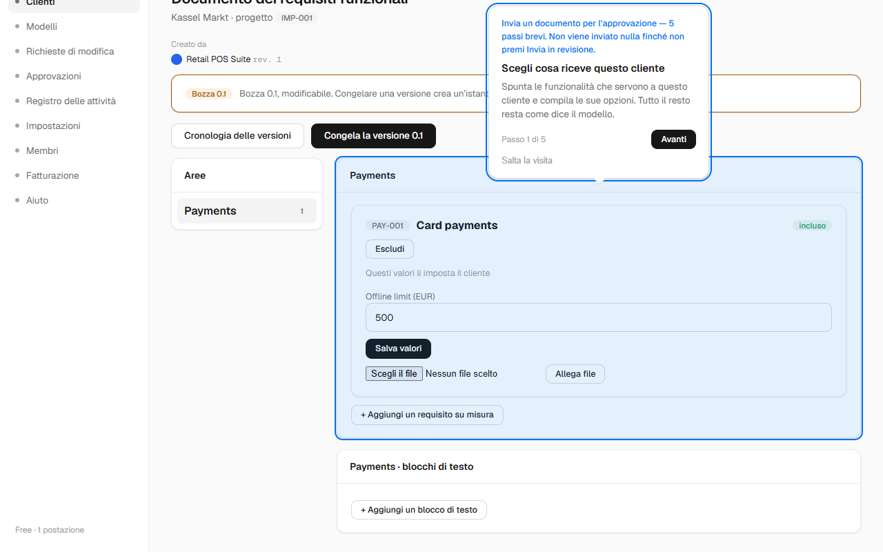 Invia un documento per l’approvazione